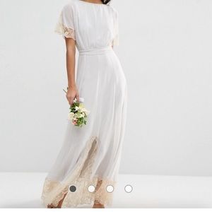 ASOS WEDDING LACE TRIM MAXI DRESS/bridesmaid